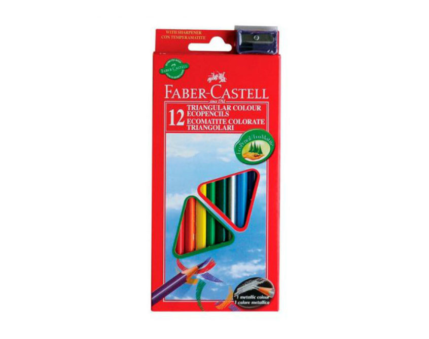 Цветные карандаши Faber Castell Eco 12 шт. + точилка